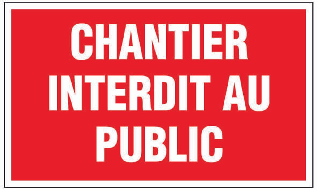 Panneau signalisation "Chantier interdit au public" Image du produit 