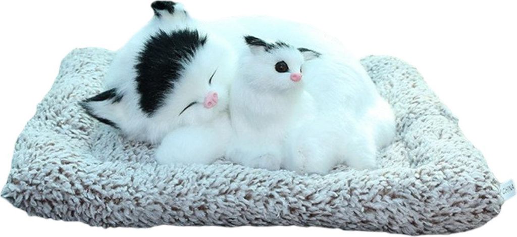 Geruchsentfernungsform Tierform Schlafende Katze Design Bambuskohle Auto Gefüllte Puppe Ornament Haushaltswaren
