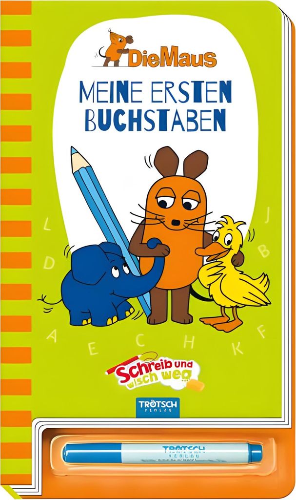Trötsch Die Maus Schreib und wisch weg Buchstaben