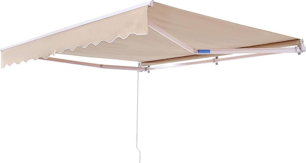 Manuell einziehbare Markise, 13 x 8 ft Markise für den Außenbereich, einziehbarer Sonnenschutz, wasserabweisende Polyester-Markise für Terrassen...
