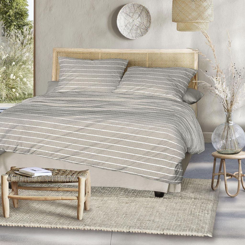 Irisette Seersucker Bettwäsche Easy 8548 135x200 cm + 80x80 Produktbild 