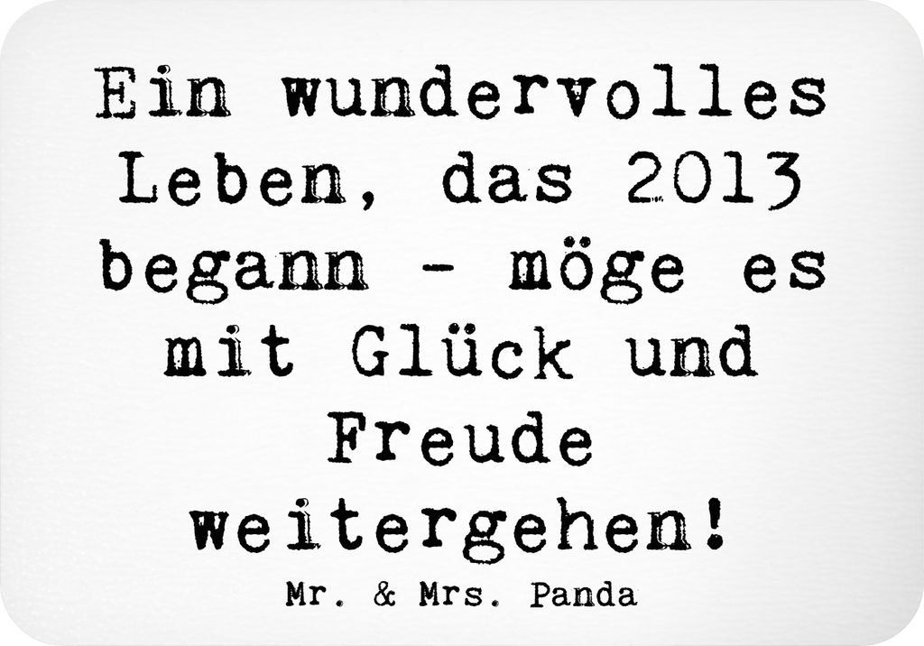 Mr. & Mrs. Panda Kühlschrankmagnet Spruch 2013 Geburtstag Wundervoll - Weiß - Geschenk, zettelhalter, magnet, Beginn, Glück, Alter, Herzlich, wh...