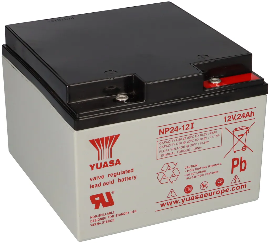 Batterie plomb 12V 24Ah pour système d'alarme et anti-intrusion