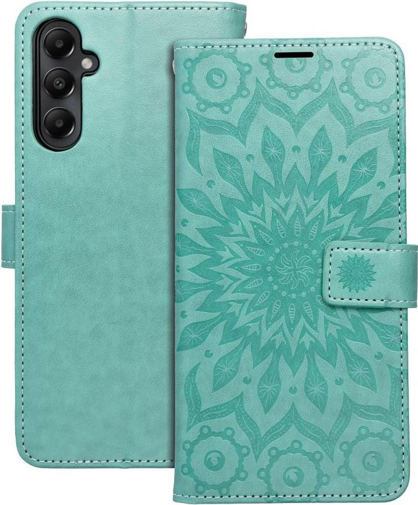 MEZZO Book Case passend für SAMSUNG A05s Mandala grün