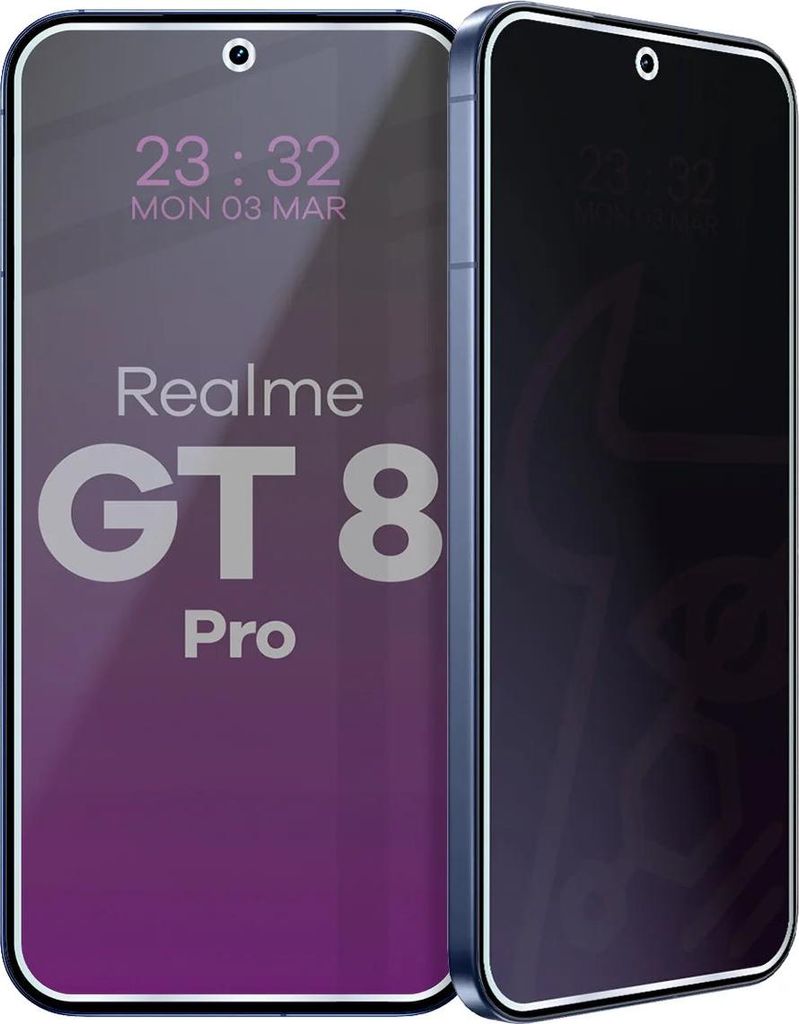 Hybridglas mit Privatschutzfilter für Realme GT 8 Pro, Bizon Glass Mule Shadow, Matt
