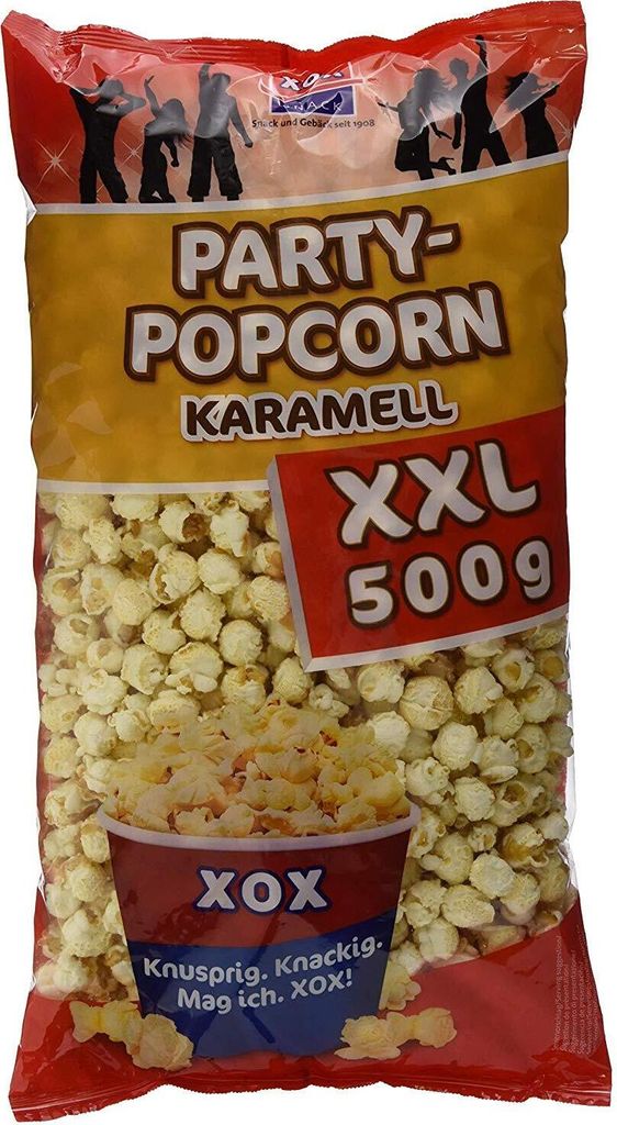 XOX Party Popcorn Karamel XXL vegánsky chrumkavý čerstvý Obrázok produktu 