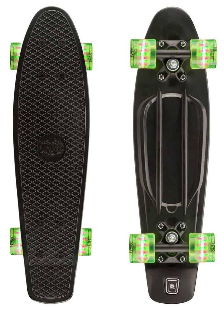 Xootz Mini Cruiser – Penny Board Zwart met LED-wielen Productafbeelding 