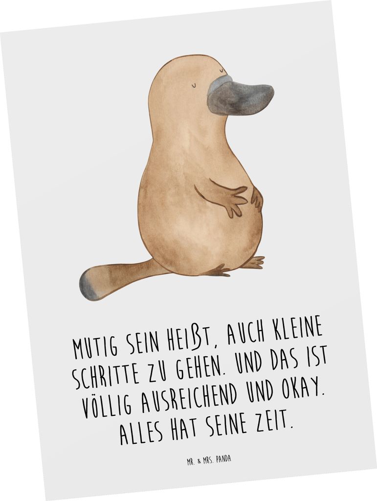 Mr. & Mrs. Panda Postkarte Selbstvertrauen stärken - Weiß - Geschenk, Trost, Zuversicht, Ansichtskarten, bildkarte, Mutmacher, Unterstützung, He...