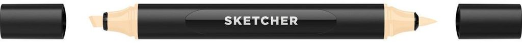 Molotow Twinmarker Sketcher brush+chisel BE440 milchkaffee hell
