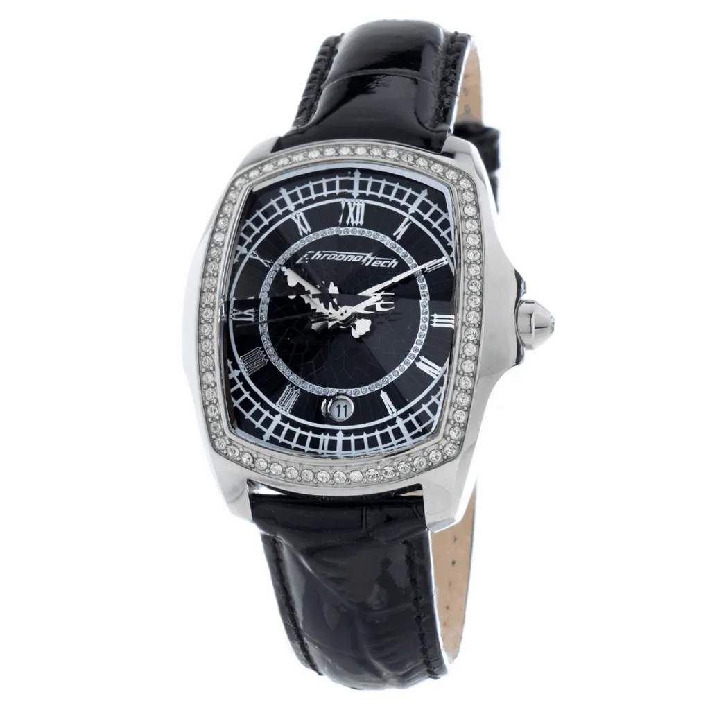 Chronotech Orologio da Donna Nero e Argento CT7896LS-92 Originale