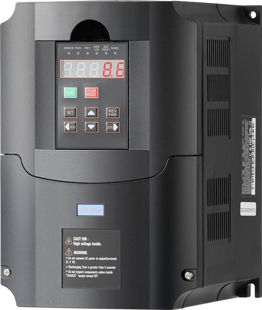 Frequenzumrichter VFD 7,5 kW 220 V - 1-/3-Phasen-Umrichter - 3-Phasen-Ausgang - Effiziente Leistung - Industrieanwendungen