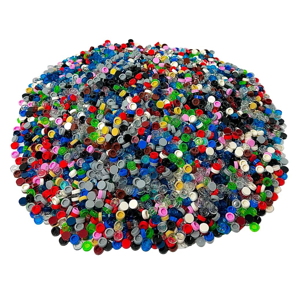 LEGO 1x1 Fliesen Rundfliesen Bunt Gemischt - 98138 NEU! Menge 50x