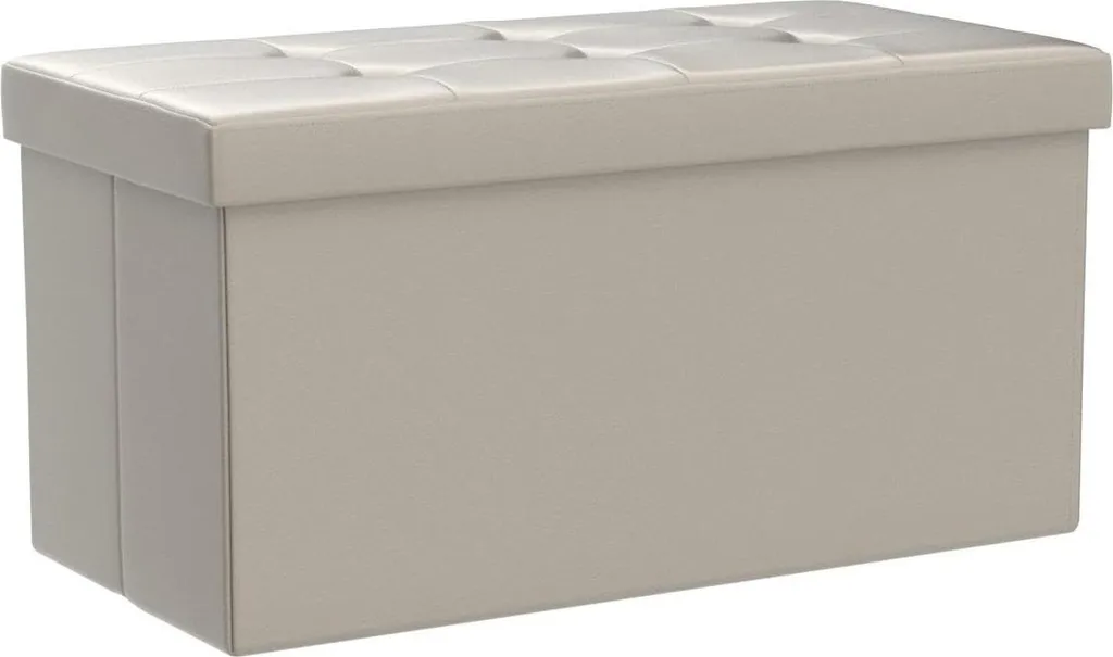 Cassapanca Beige RD19044 Pieghevole - Panca Imbottita Salvaspazio 80L - 10