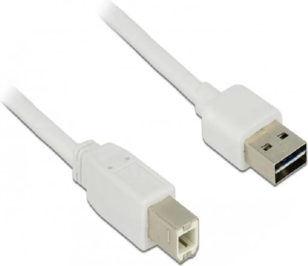 Câble USB 2.0 Type A vers B réversible blanc 2m haute fidélité