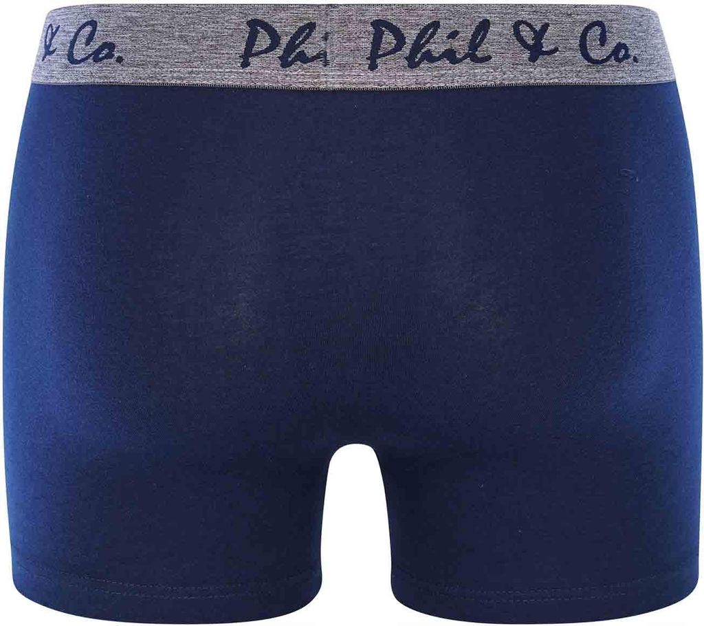 Phil & Co. Berlin Herren Retro Pants 4-Pack Jersey - navy-grau - Größe M