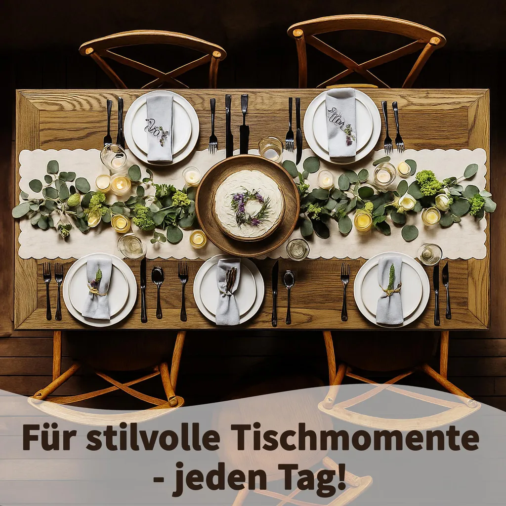 Tovaglia Quadrata 110x110 cm Marrone Chiaro - Design Moderno Cucina - 8