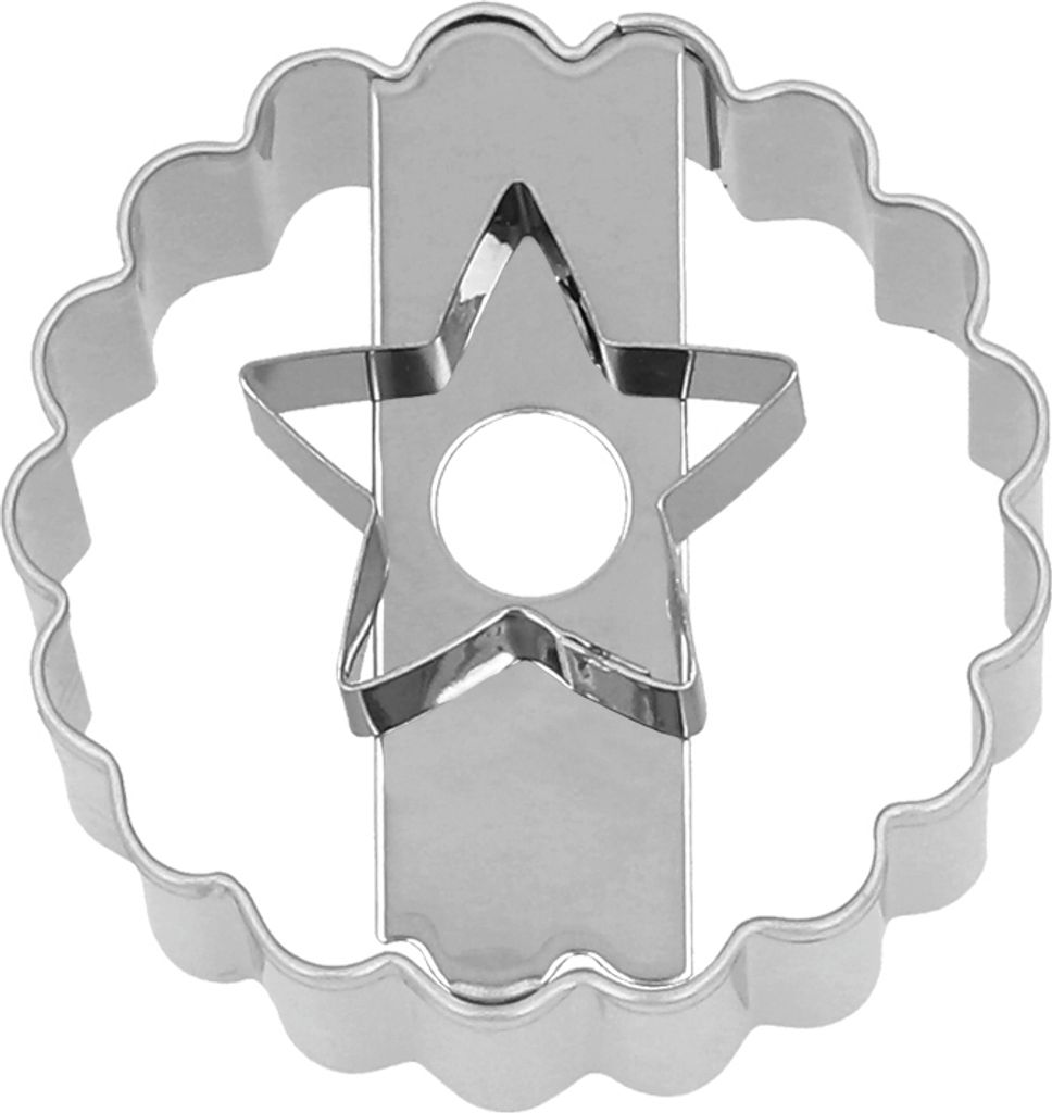 BIRKMANN Ausstechform Linzer Stern, 5 cm, Edelstahl, 199934 Produktbild 