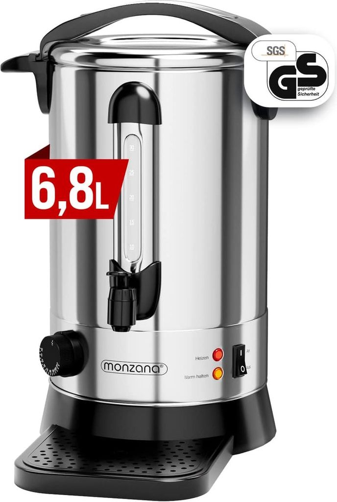 MONZANA® Glühweinkocher mit Zapfhahn Edelstahl Produktbild