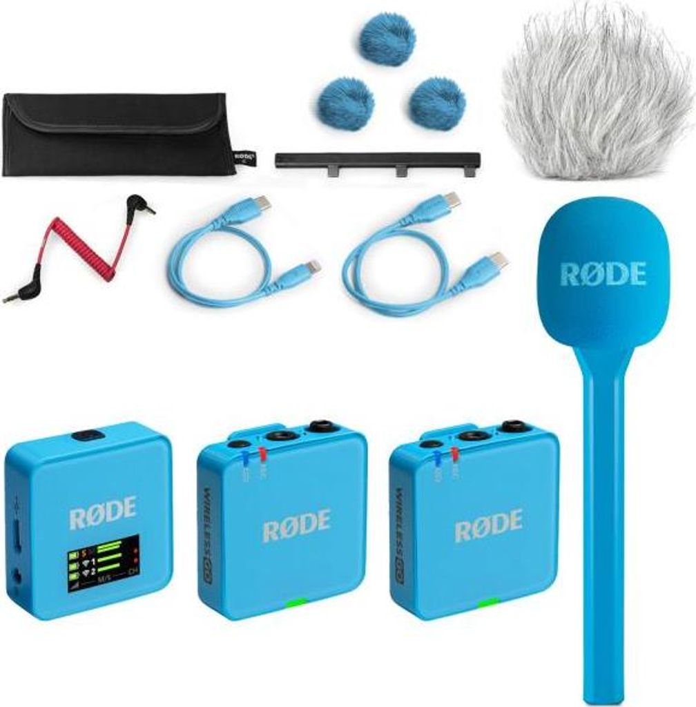 Rode Mikrofon-Funksystem Wireless GO Gen 3 Interview Set Blau