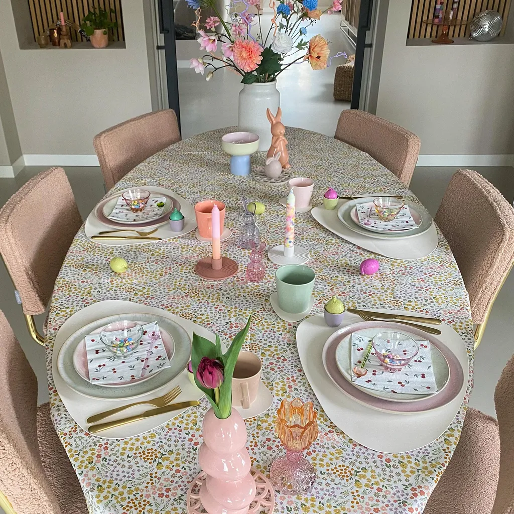 Set 6 Tovagliette Ovali In Ecopelle Double-Face | Impermeabili E Termiche Fino A 170°C | Facili Da Pulire Per Tavolo Da Pranzo Interno/Esterno | Beige Effetto Lino - 4