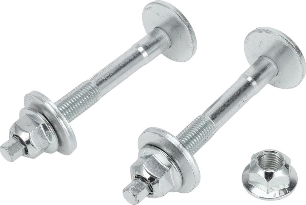 Sturzjustierschraube Nr. FX116056 mit Muttern Vorderachse Sturzverstellung Exzenterbolzen-Kit für Land Rover Discovery 3 05-09 Metall Silberton