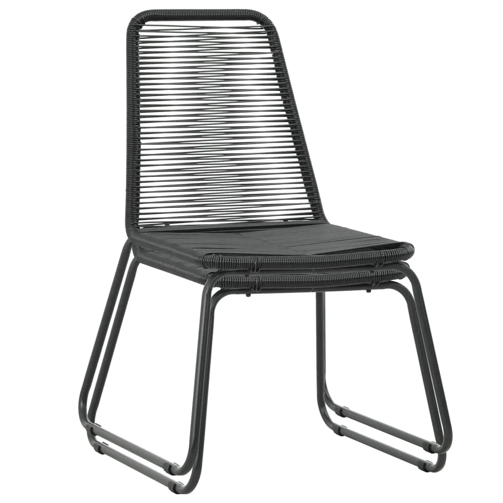 vidaXL Set 2 Sedie Garden in Rattan PE Nero | Alta Resistenza UV