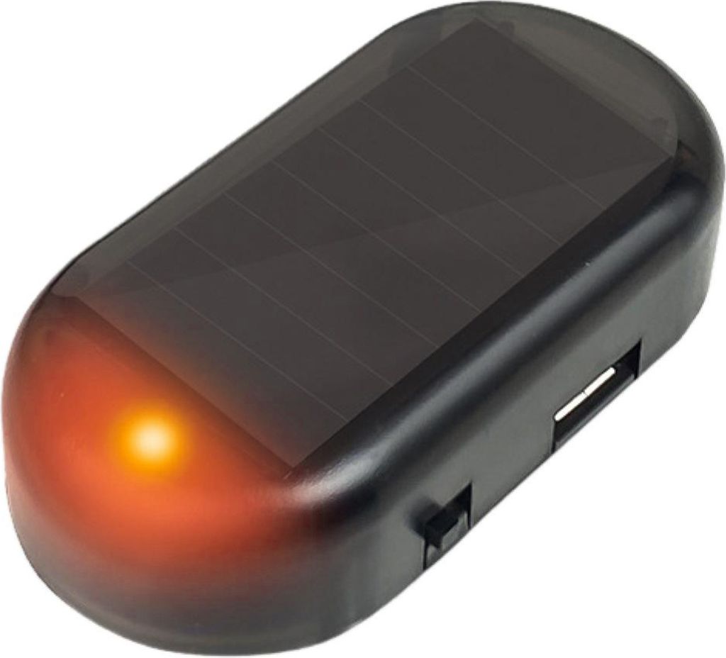 Solarbetriebenes Warnlicht fürs Auto, simulierter Dummy-Alarm, Warnung vor Diebstahl, LED-Blinklicht, Sicherheitslicht, Diebstahlschutzlicht fürs...
