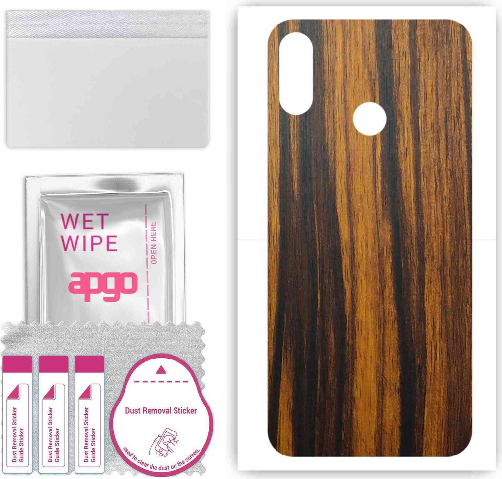 apgo Rückseite Schutzfolie, Skin, kompatibel mit Oukitel Y4800, Hinten Displayschutzfolie aus Vinylfolie, kratzfest, einfache Montage - Tigerwood