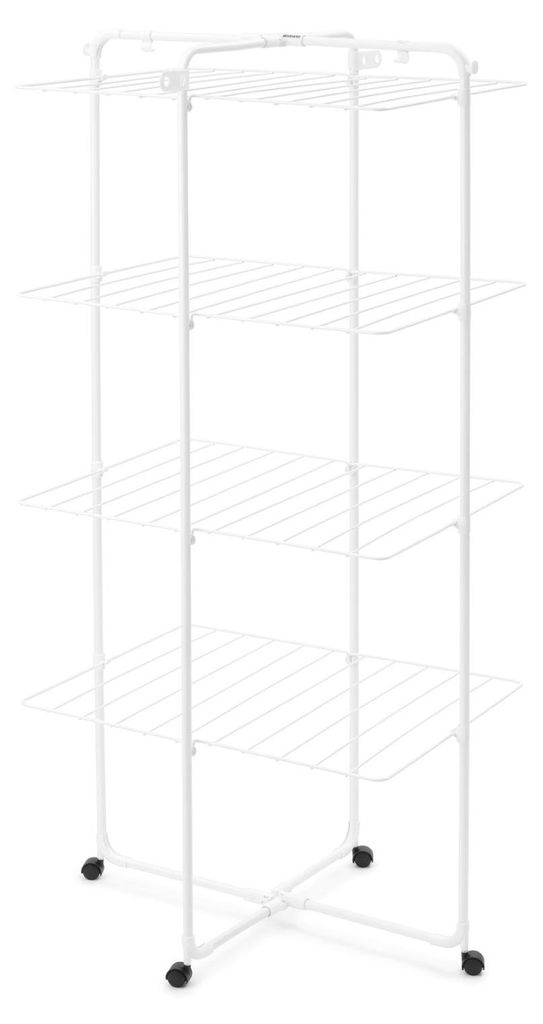 Brabantia 322303, Wäscheständer, Stahl, Weiß, 30 m, 4 Regale, 760 mm