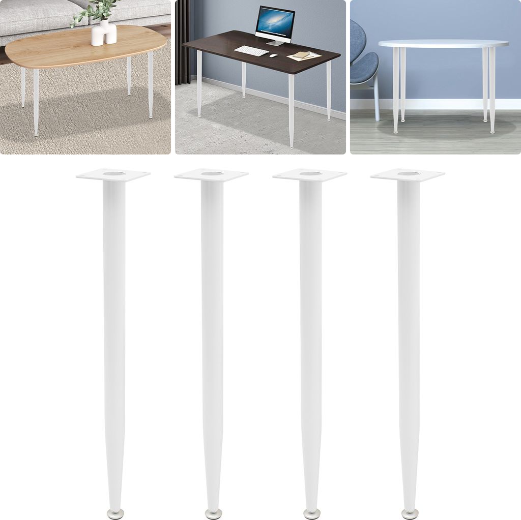 Tischbeine 4PCS Möbelfüße 55cm Stuhlfüße Stuhlzubehör (Weiß)
