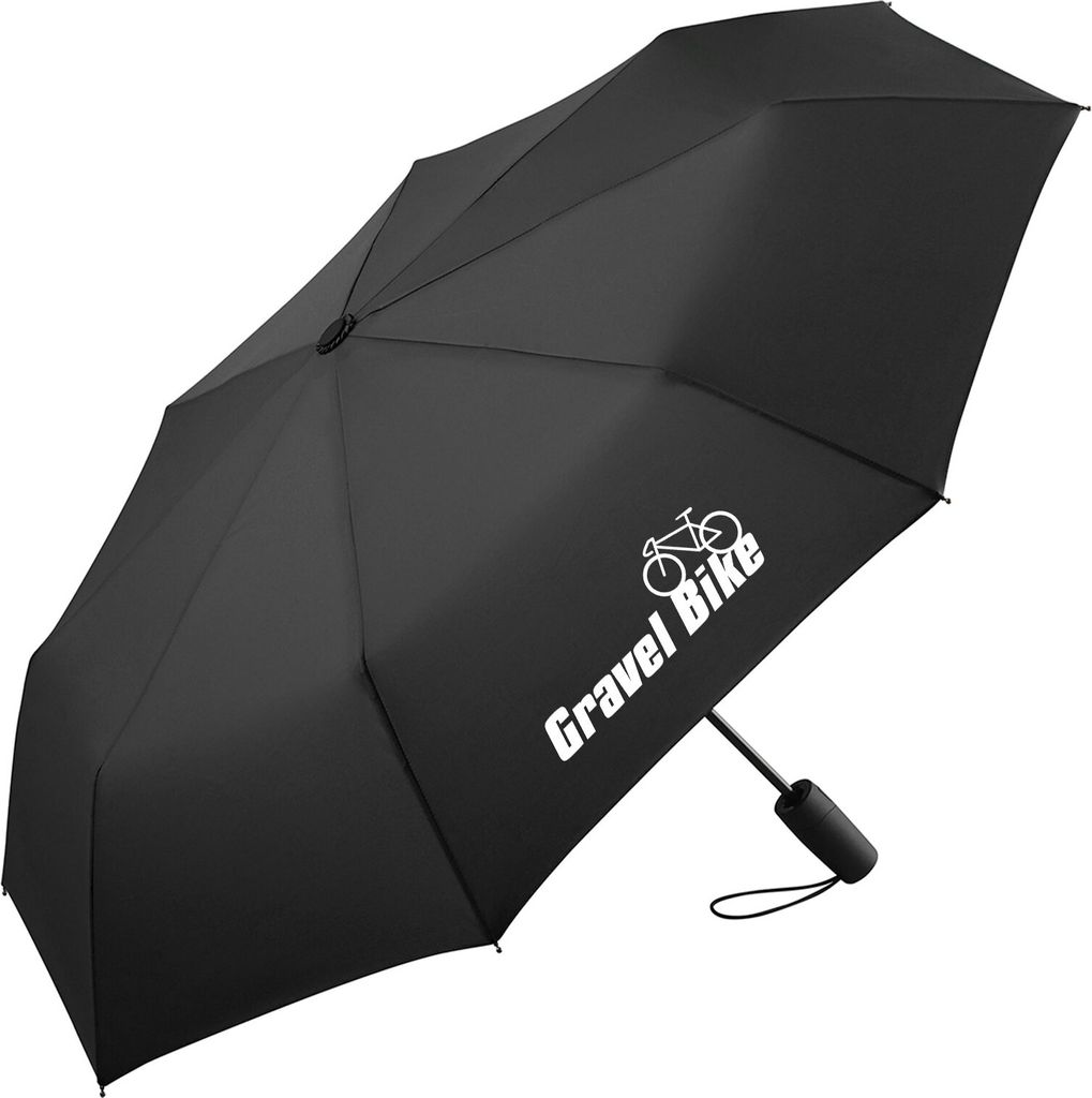 Huuraa Regenschirm Gravel Bike Fahrrad 98cm Schwarz Sturmfest Taschenschirm Geschenkidee