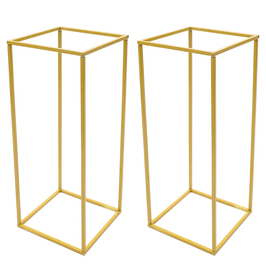 Support colonne métallique doré 60 cm pour centre de table de mariage