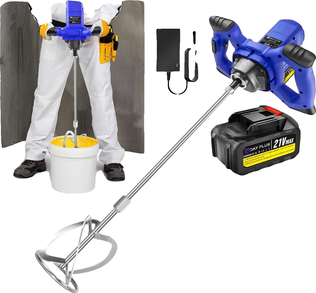 Miscelatore a Batteria 21V Professionale - Agitatore 1080 giri/min