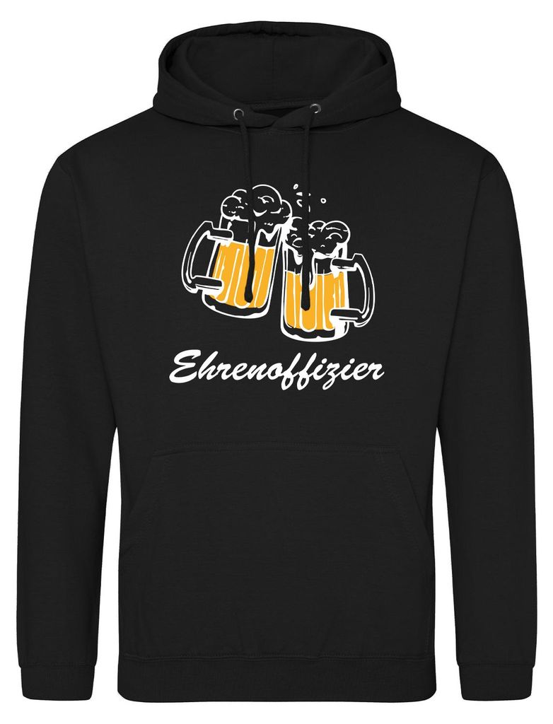 Huuraa Uni Hoodie Ehrenoffizier Schützenfest XXL Deep Black Vegan Sweatshirt Geschenkidee