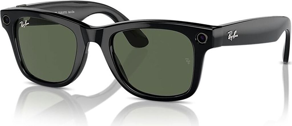 Ray-Ban Meta Wayfarer Montatura nera Lente verde 50-22 Immagine del prodotto 