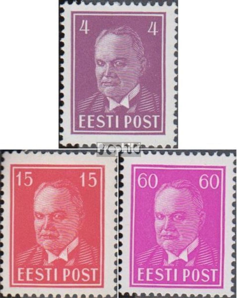 Briefmarken Estland 1936 Mi 124-126 (kompl.Ausg.) gestempelt Päts