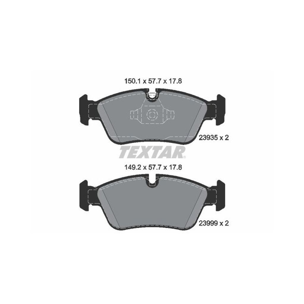 Textar Bremsbeläge vorne für BMW 1 3 E87 E90 120 + d 316 -320 + d Teves-Bremse
