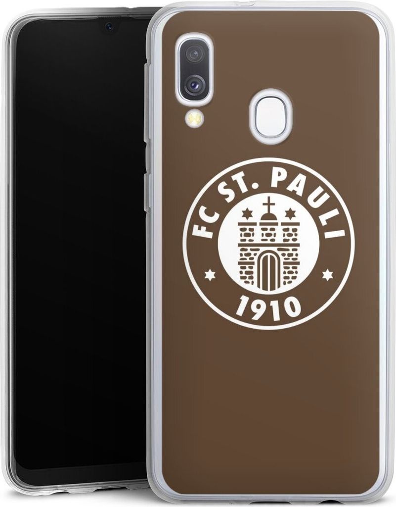 DeinDesign Handyhülle für Samsung Galaxy A40 Silikon Hülle Case Smartphone Schutzhülle FC St. Pauli Offizielles Lizenzprodukt Wappen
