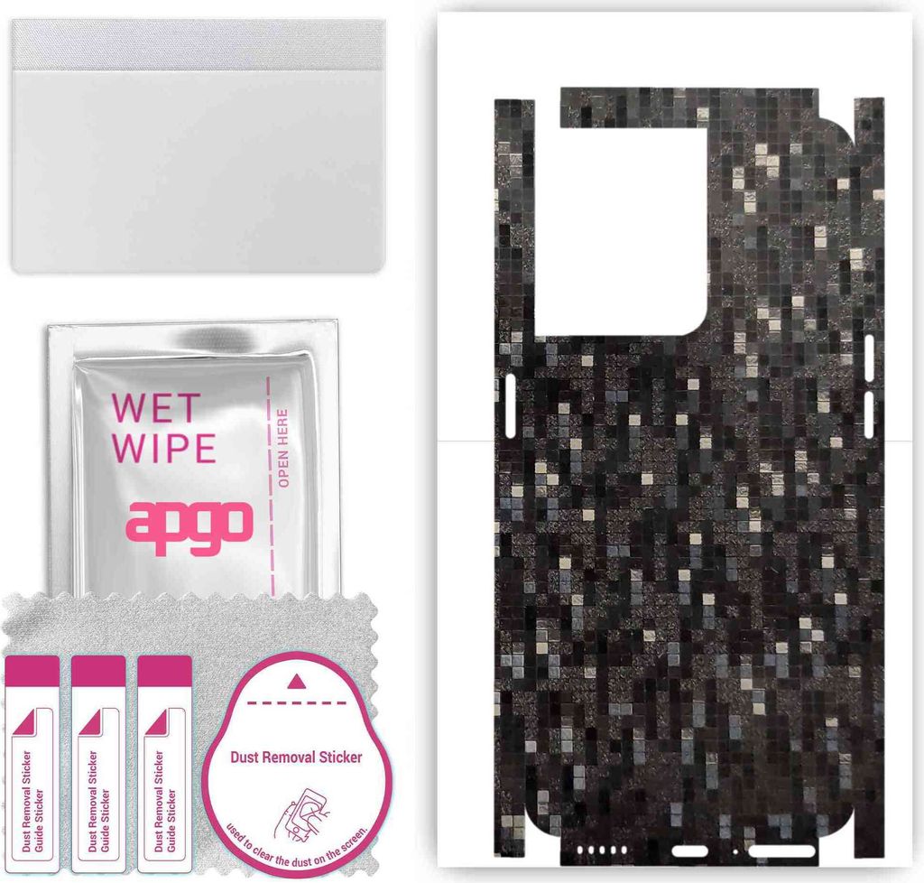 apgo Rückseite + Seiten Schutzfolie, Skin, kompatibel mit Oppo Reno8, Hinten Displayschutzfolie aus Vinylfolie, kratzfest, einfache Montage - Carb...