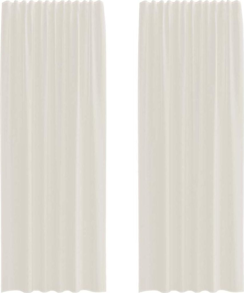 Voile Vorhänge mit Stangentaschen 2 Stk. Creme