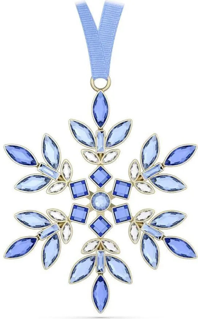 Ornement Gema Swarovski Cristal Bleu 5691042 - Design Facetté et Brillant