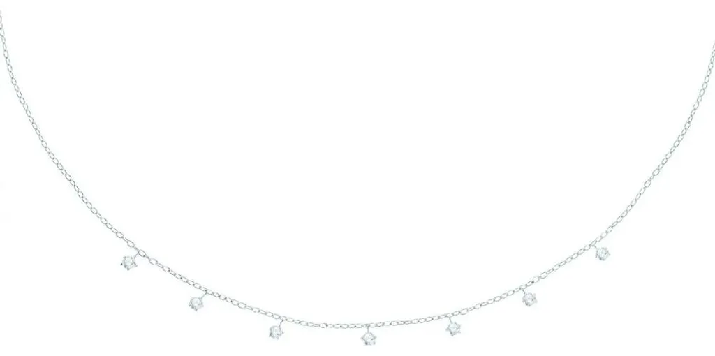 Bijou femme argent pour soirée et quotidien, collier fin à pendentif