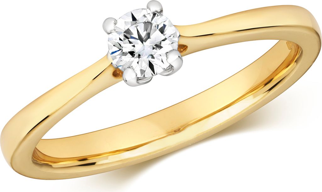 Funkelndes Feuer 9 Karat (375) Gold Damen - Diamant Produktbild 
