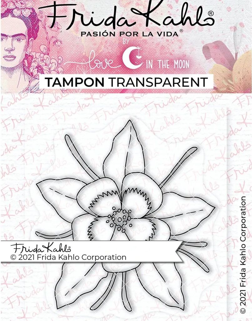 Transparenter Stempel - Exotische Blume 2 - 9,5 x 6,5 cm