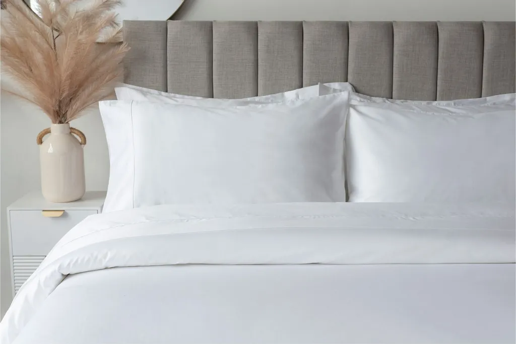 Taie de Coussin Blanche 50x75 cm idéale pour Parure de Lit de Luxe