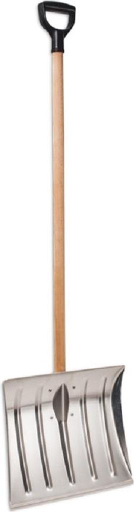 ALU 40cm Schneeschieber Schneeräumer Schneeschaufel mit HOLZ Stiel D-Griffe 40cm / 129cm / 3704