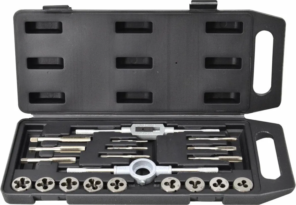 Set Di 2 Maschi A Macchina Metrici M3x0,5 In Acciaio HSS - 3 Scanalature Dritte Per Filettatura Foro Passante
