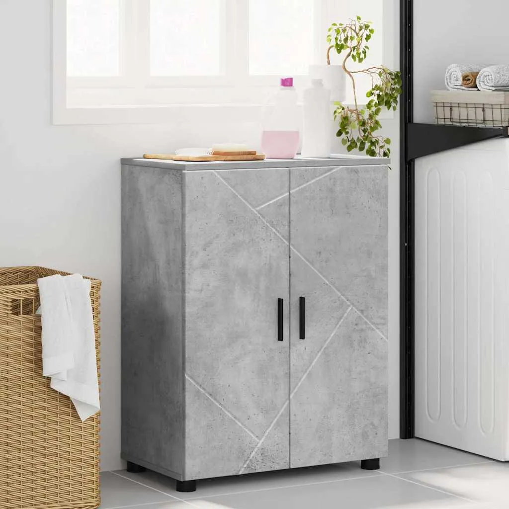 Offerta Mobile Bagno SYFAX Grigio Cemento 60x35x80 cm - Robusto e Bello - 3