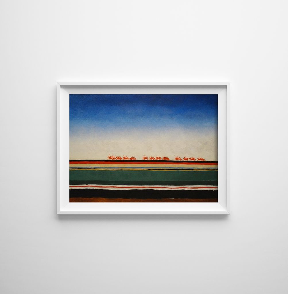 Poster - Canvas - Leinwand - 59,4 cm x 42 cm - Roter Kavallerieangriff