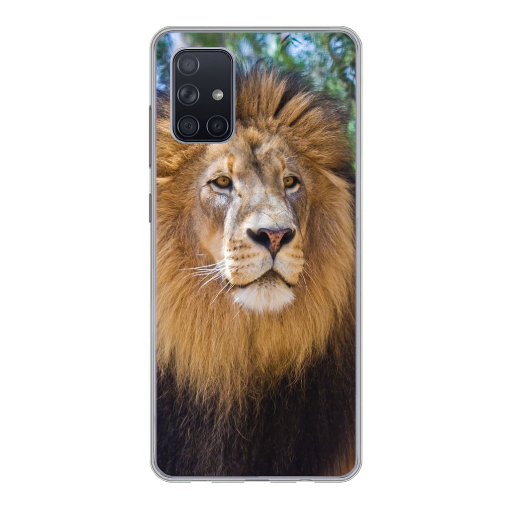 MuchoWow Handyhülle Schutzhülle Hülle für Samsung Galaxy A51 5G Löwe - Natur - Tier Silikon Softcase Handy Hülle - Abbildung